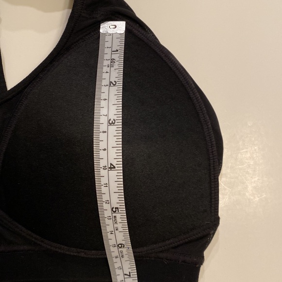 Reebok vent mesh & keyhole sports bra molded cups Small / Extra Small gray black - Picture 10 of 14